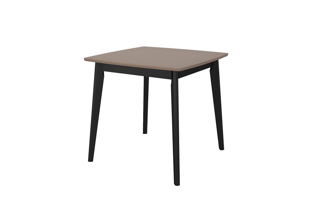 Квадратный стол в скандинавском стиле, цвет: кофе + черный